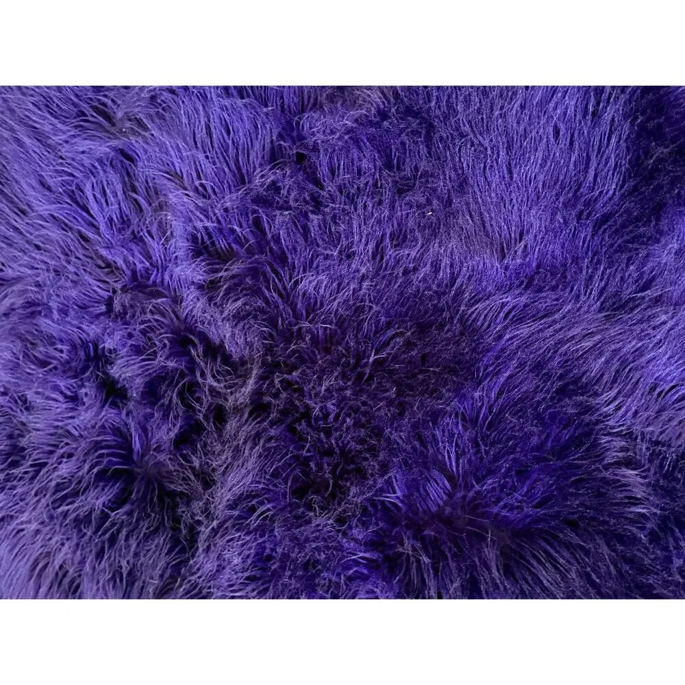 Vibrant Purple Cloud Shaped Faux Fur Fluffy Sheepskin Accent Rug